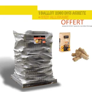 Ballot de bûches CREPITO Palette de 2000 dm³ coupé en 30cm